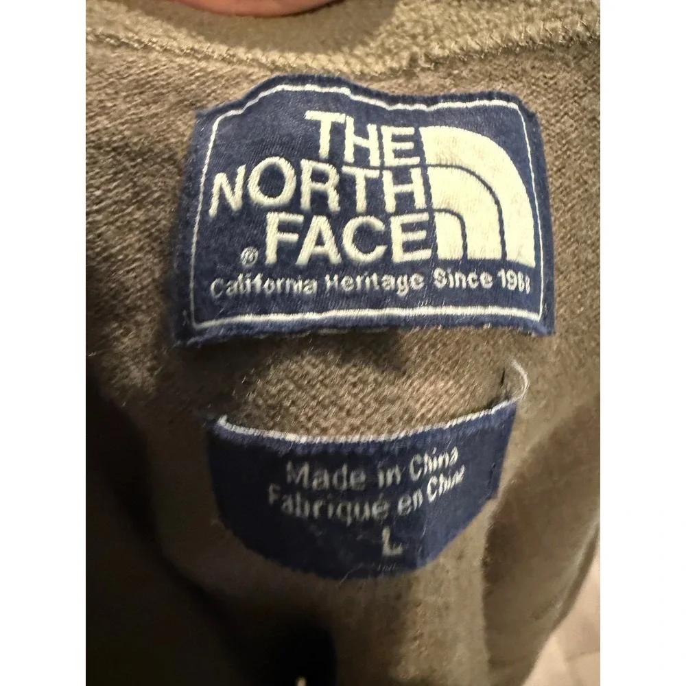 The North Face Mens Brown California Heritage Quarter Zip Sweater Large Pullover
